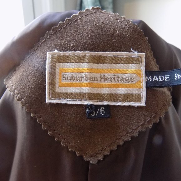 Vintage Brown Genuine Leather Suede Ladies Flight Jacket Women's Size 5/6 - Picture 4 of 4